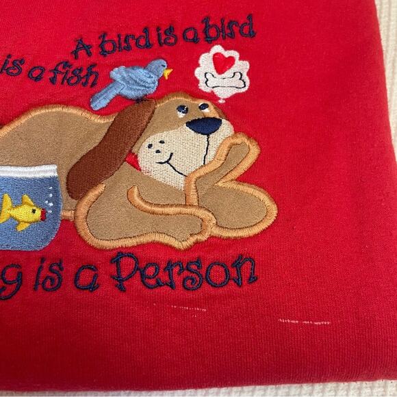 Vintage novelty A Dog is a Person sweatshirt - Picture 9 of 11